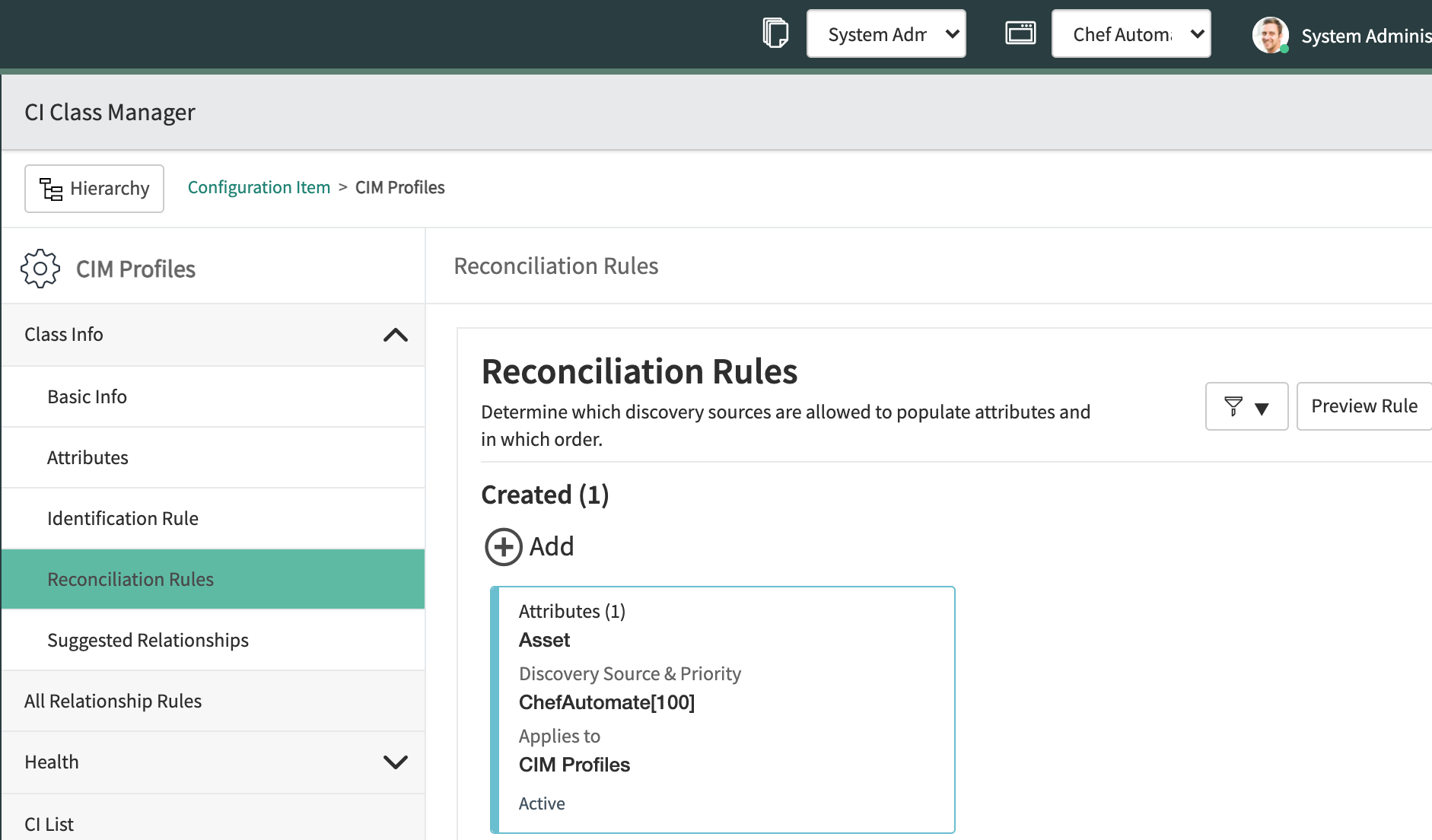 Reconciliation Rules